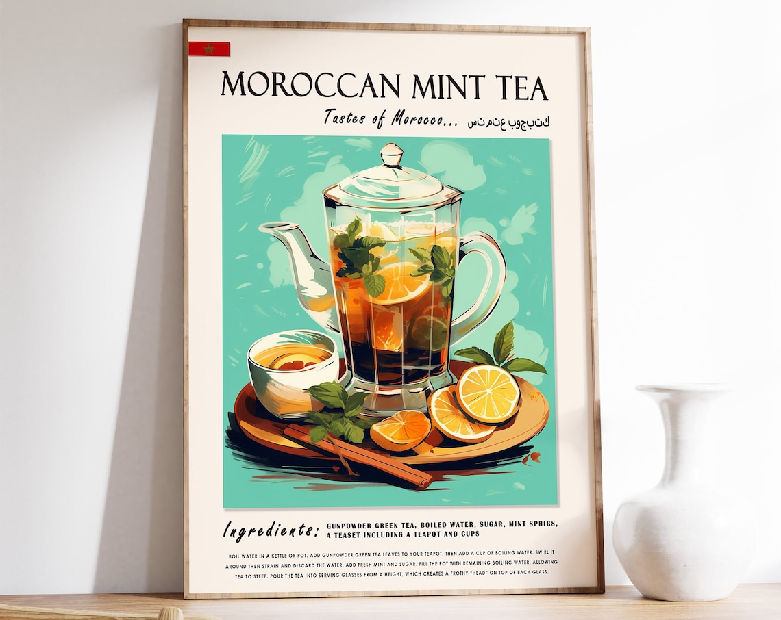 Moroccan Mint Tea Food and Drink Art Print