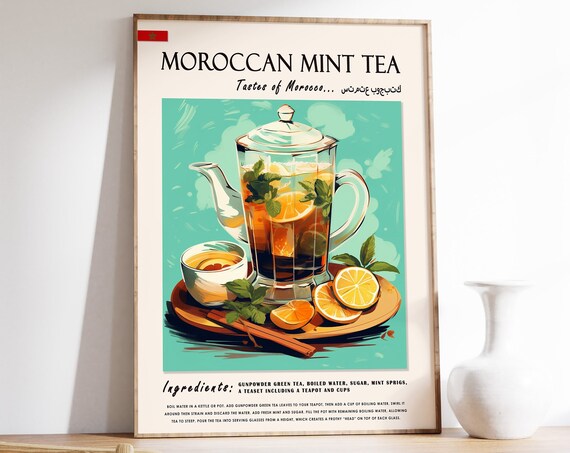 Moroccan Mint Tea Food and Drink Art Print