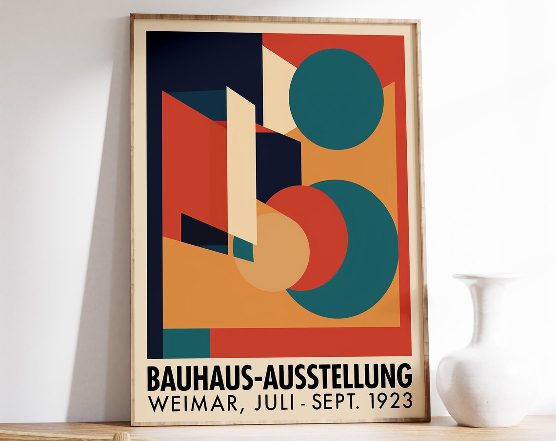 Bauhaus Retro Abstract Graphic Poster Art Print