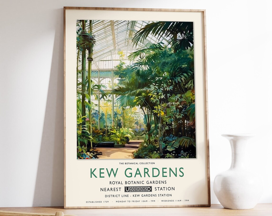 Kew Gardens Vintage Botanical Art Print, London