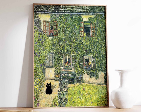 Gustav Klimt Cat Print, House Of Guardaboschi