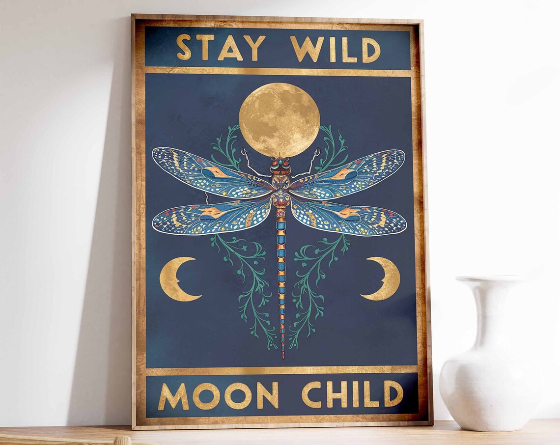 Stay Wild Moon Child Astrology Quote Poster