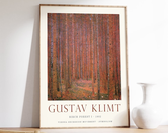 Gustav Klimt Birch Forest I 1902 Symbolist Vienna Art Poster