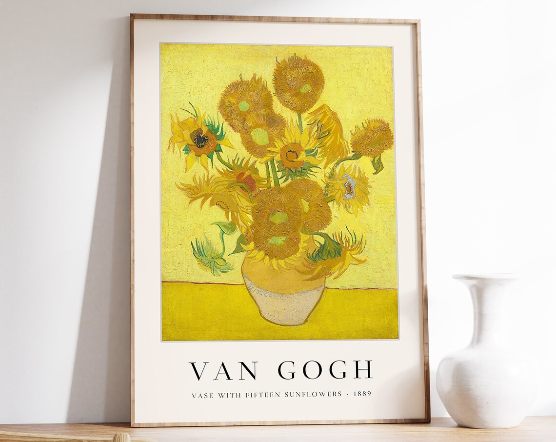 Van Gogh Vase With Fifteen Sunflowers Art Print