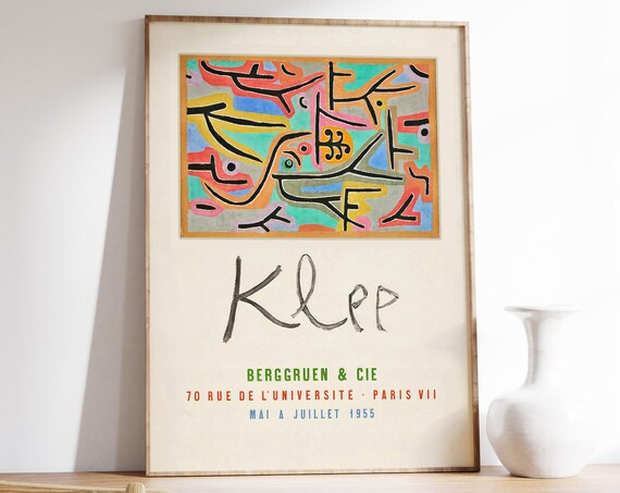 Paul Klee Exhibition Poster Berggruen Paris 1955 Abstract Art