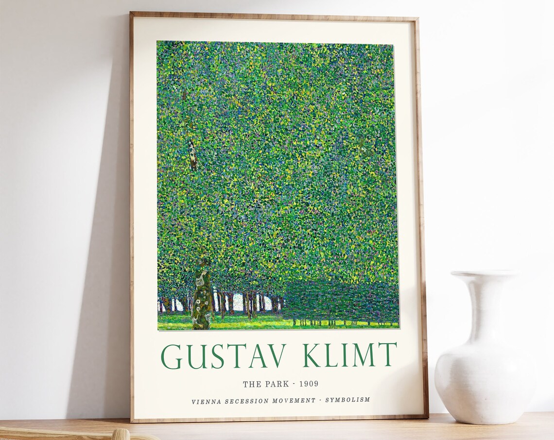 Gustav Klimt The Park Art Nouveau Poster Print