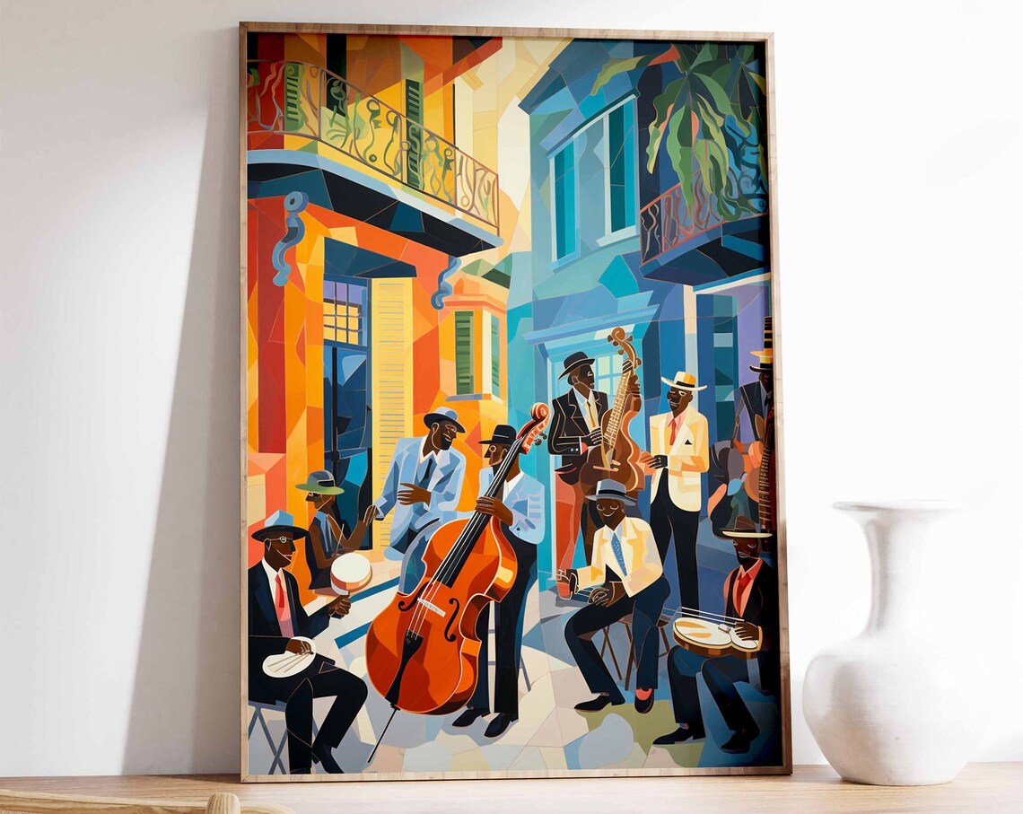 Jazz Music Retro Poster, Musician Gift Print