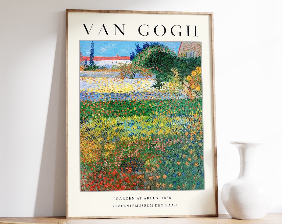 Van Gogh Garden At Arles Exhibition Art Print