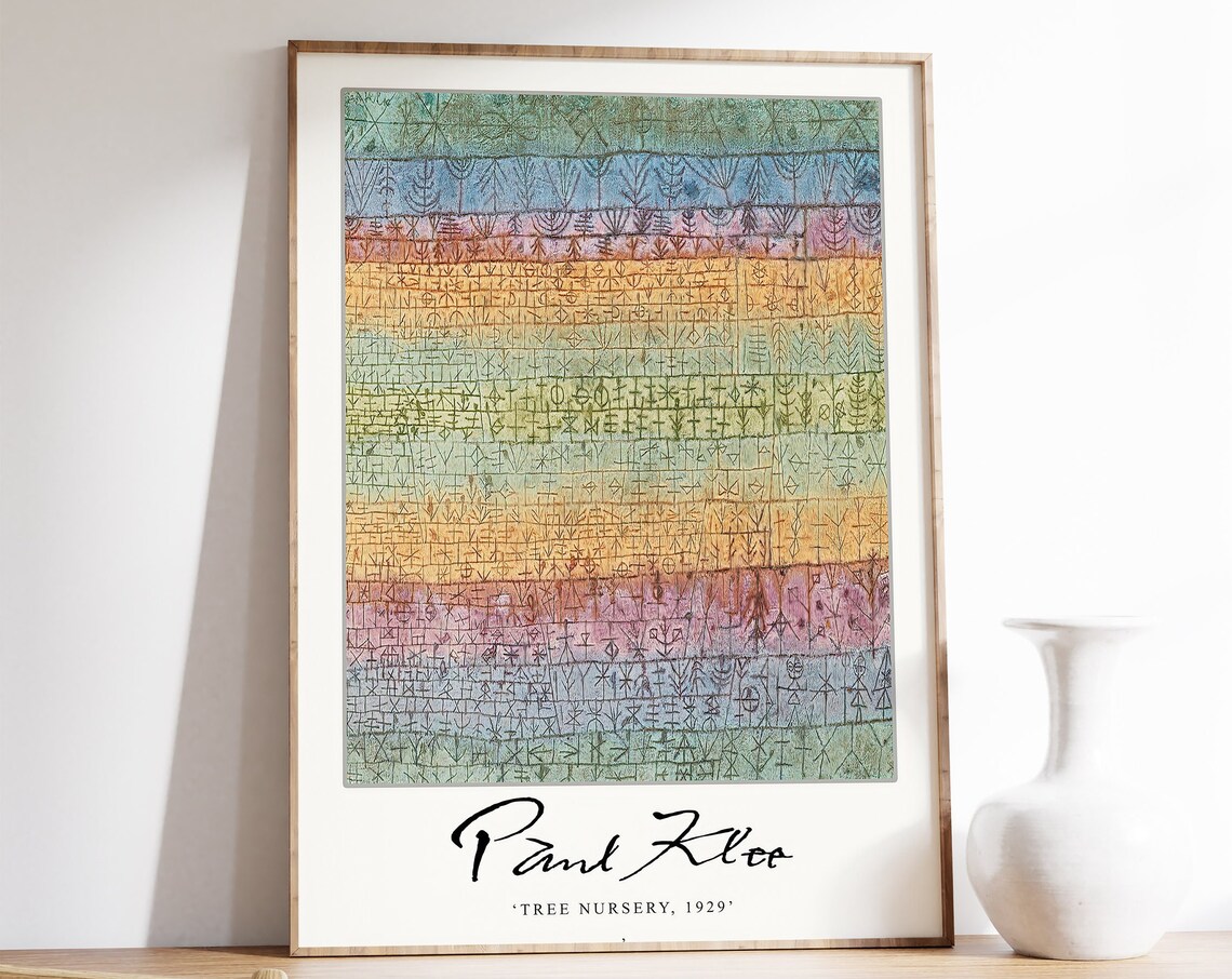 Paul Klee Exhibition Poster, Tree Nursery Art Print