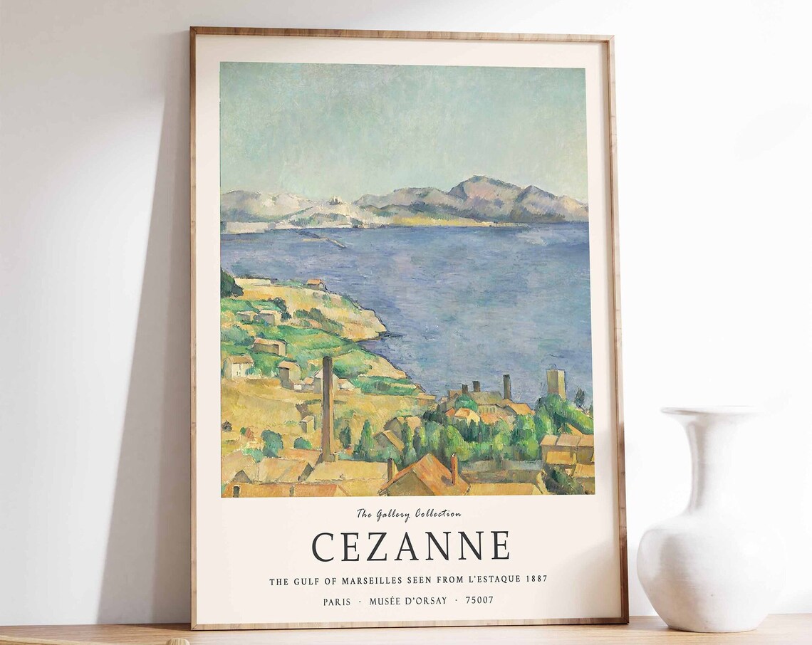 Cezanne Gulf of Marseilles Lestaque Coastal Landscape Poster