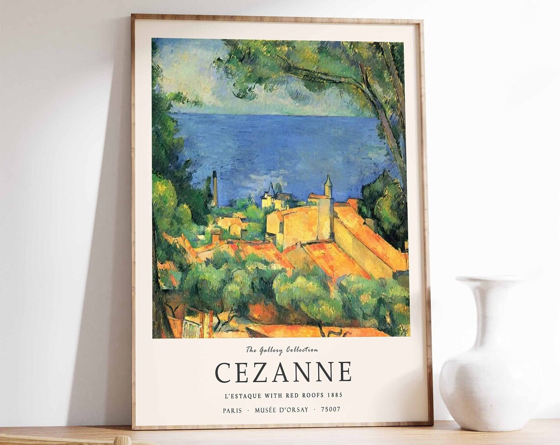 Paul Cezanne Lestaque With Red Roofs Art Print