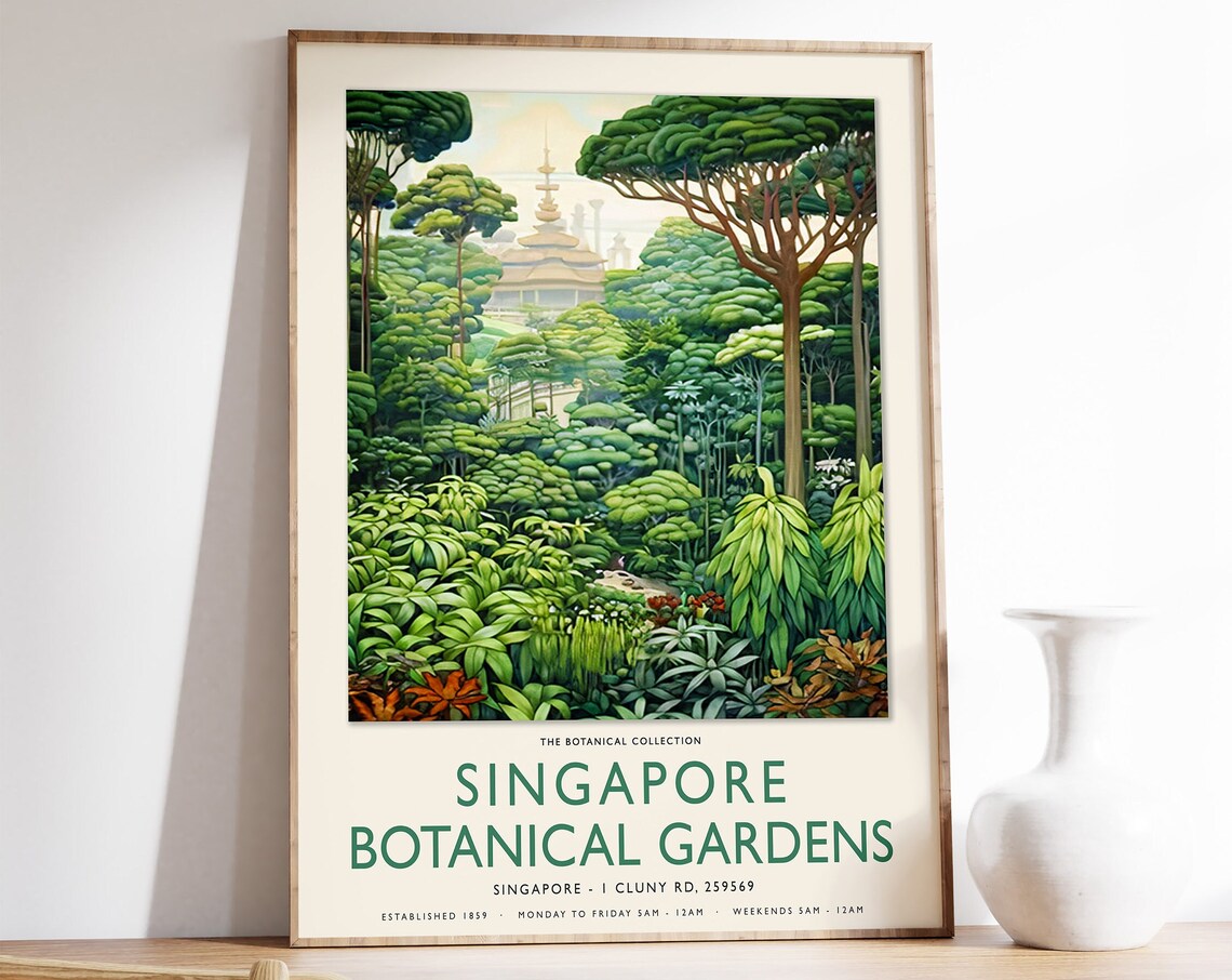 William Morris Singapore Botanical Gardens Art Print