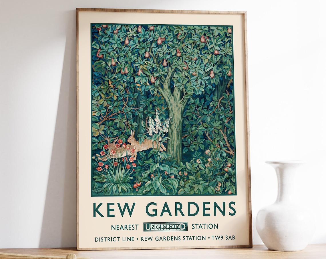 William Morris Kew Gardens Vintage Art Print