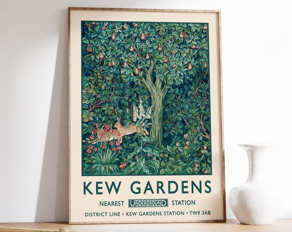 William Morris Kew Gardens Vintage Art Print