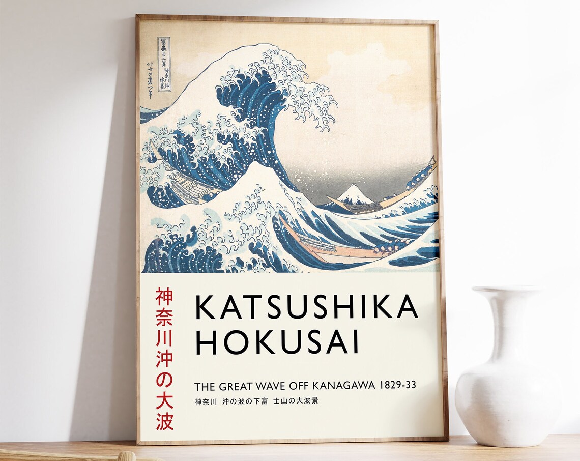 The Great Wave Japanese Art Print, Hokusai Poster
