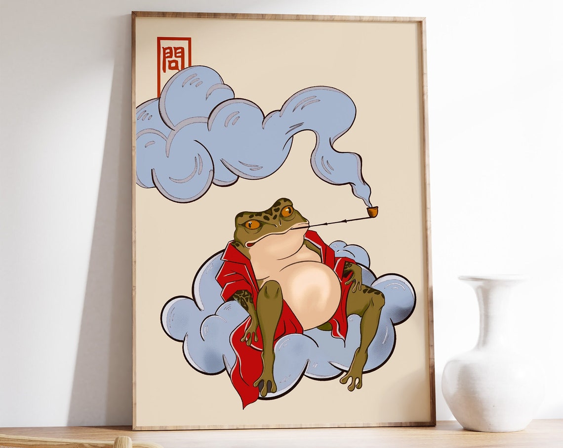 Matsumoto Hoji Art Print Japanese Poster Frog Matsumoto Hoji Vintage Art Print Animal Art Funny Animal Print Gift A1a2a3a4