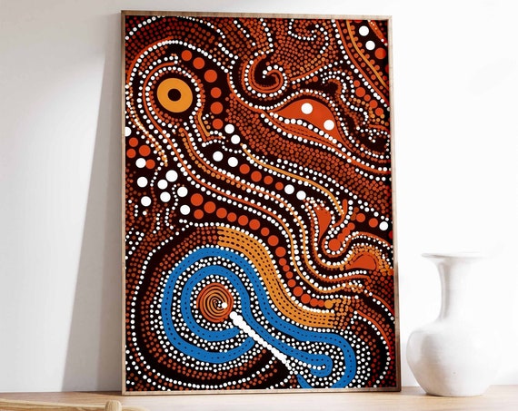 Aboriginal Cultural Wall Art, Australian Art Print