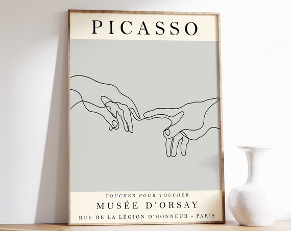 Picasso Musee d'Orsay Line Art Reaching Hands Exhibition Poster