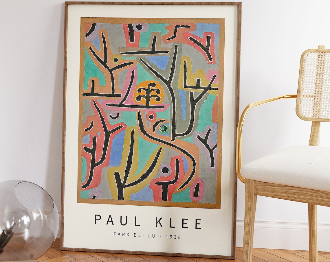 Paul Klee Exhibition Poster, Abstract Pattern Art Print
