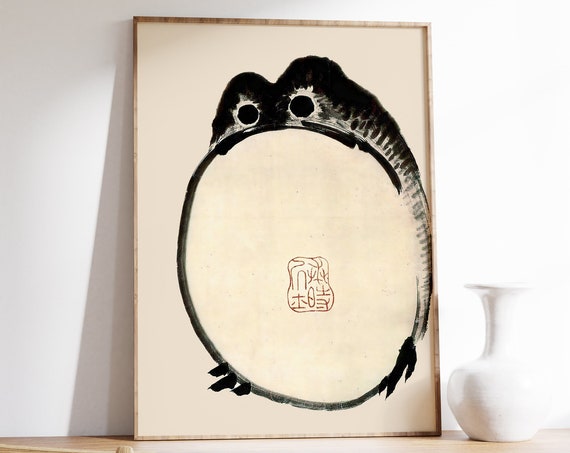 Matsumoto Hoji Frog Art Print Japanese Frog Poster Matsumoto Hoji Vintage Art Print Animal Art Funny Print Animal Gift A1a2a3a4
