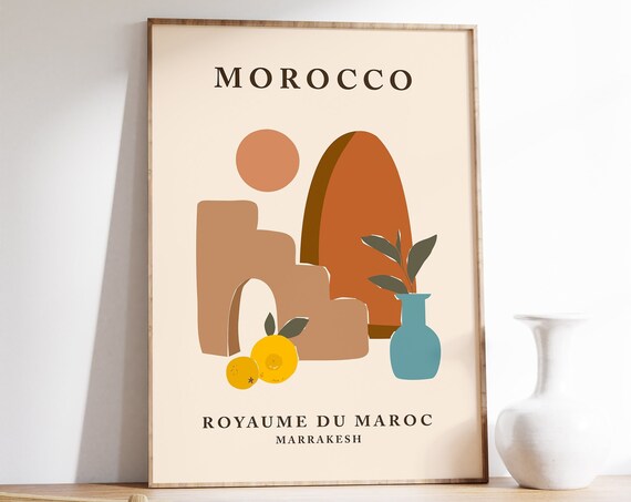 Morocco Travel Illustration Poater Morocco Marrakesh Wall Print Morocco Travel Decor Islamic Wall Art Gift Idea A1a2a3a4 Ref Ka