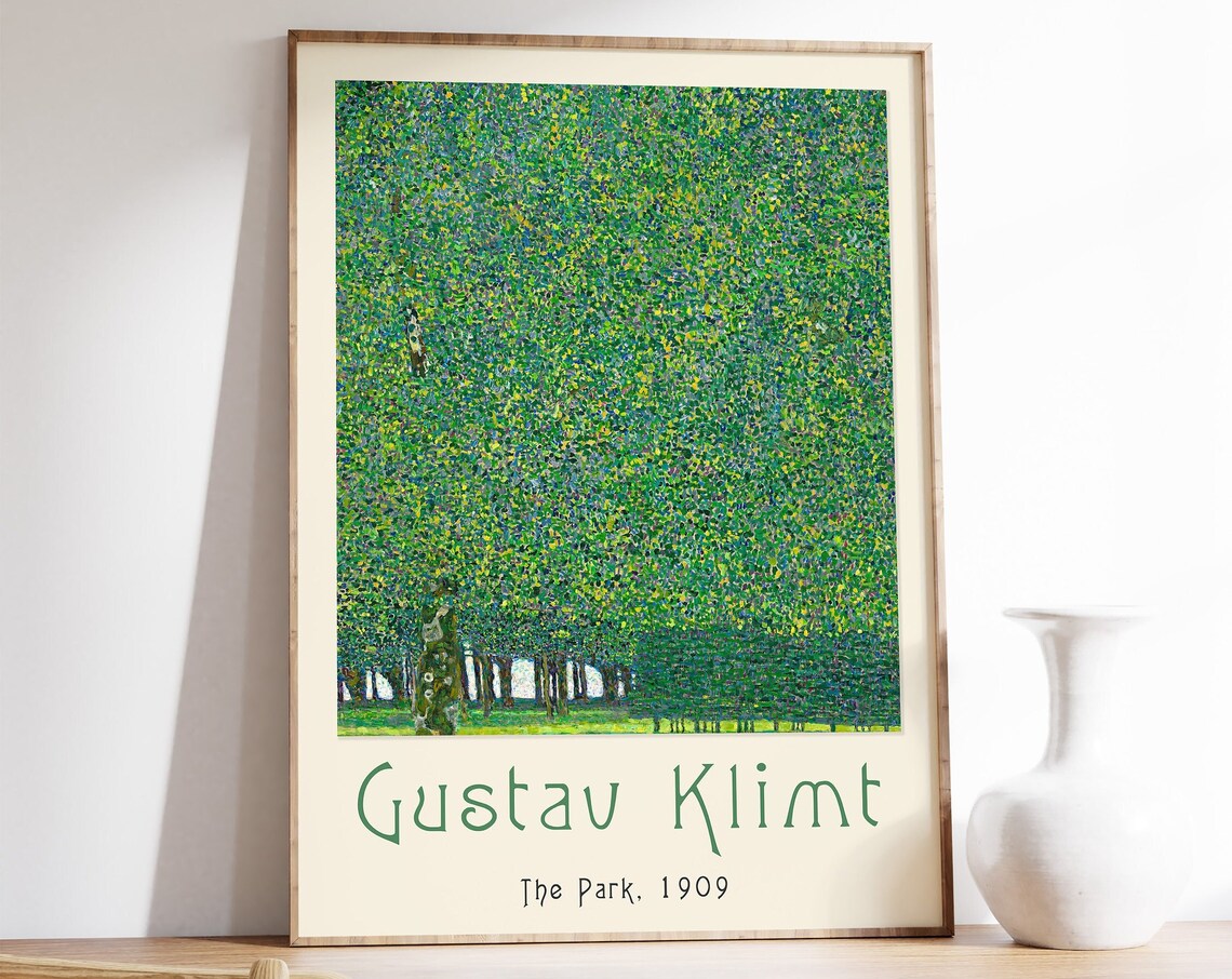 Gustav Klimt The Park Exhibition Poster, Art Nouveau