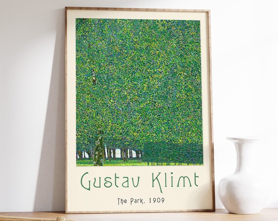 Gustav Klimt The Park Exhibition Poster, Art Nouveau