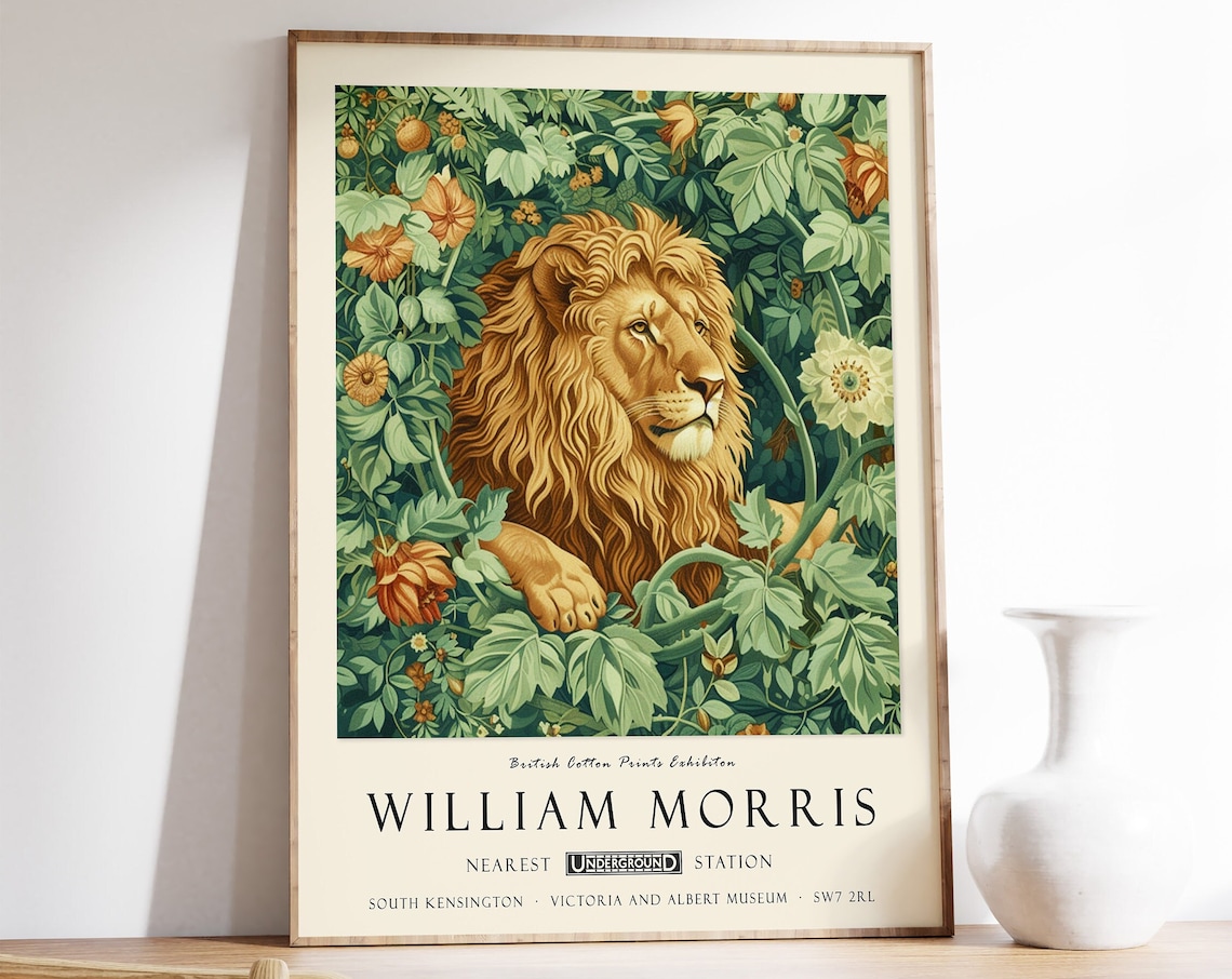 William Morris Vintage Exhibition Poster, Kew Gardens
