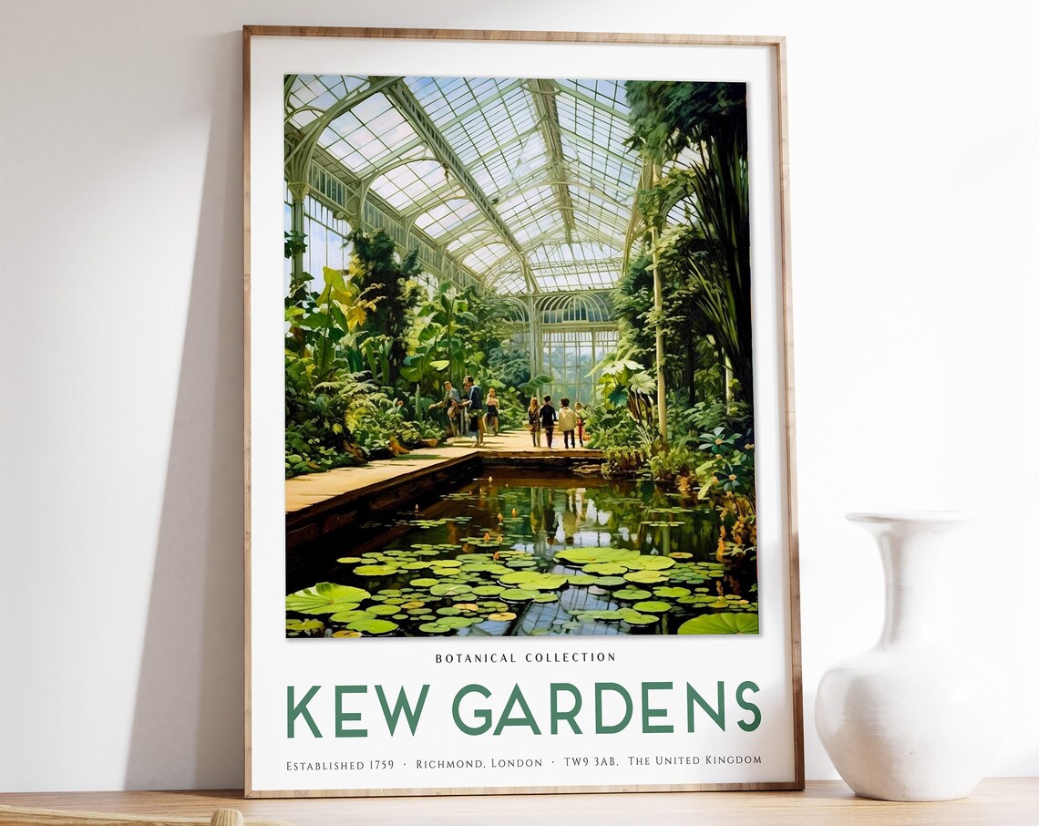 William Morris Kew Gardens London Vintage Floral Art Print