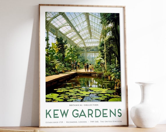 William Morris Kew Gardens London Vintage Floral Art Print
