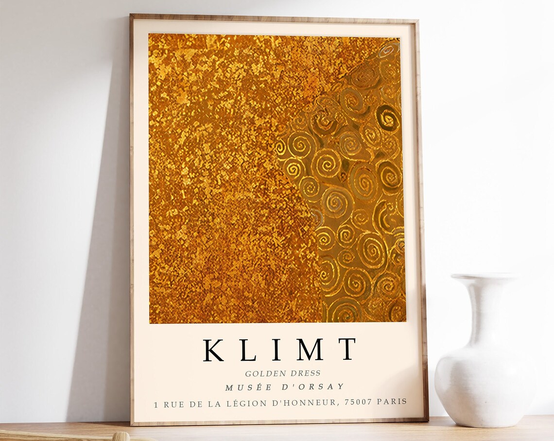Gustav Klimt Golden Dress Art Nouveau Art Print