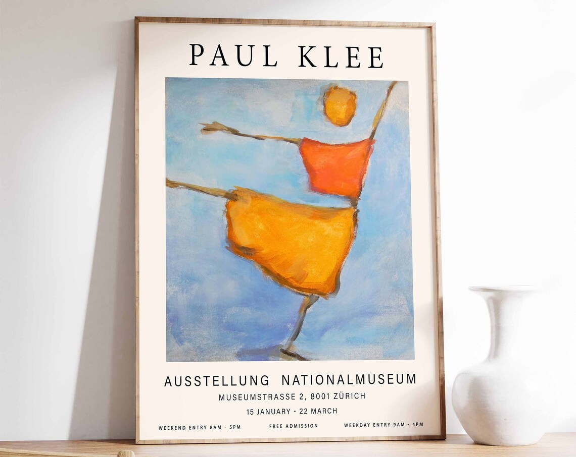 Paul Klee Exhibition Poster, Abstract Modernist Print