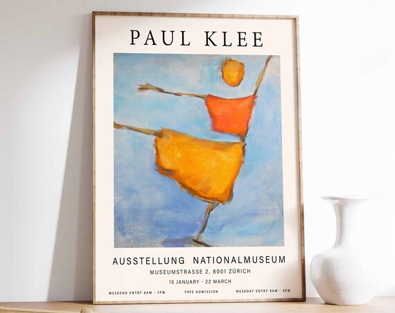 Paul Klee Exhibition Poster, Abstract Modernist Print