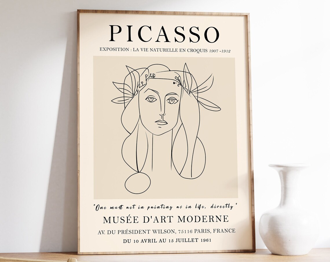 Picasso Goddess Of War Vintage Minimalist Poster