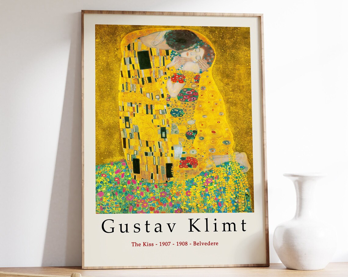The Kiss by Gustav Klimt Art Print