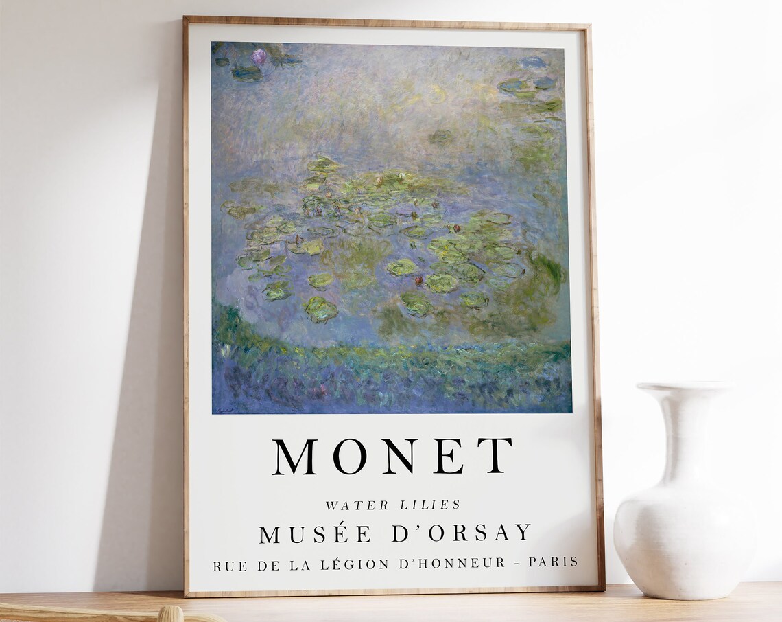 Claude Monet Water Lilies Vintage Art Print