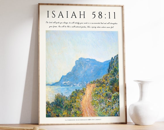 Bible Verse Poster, La Corniche Near Monaco