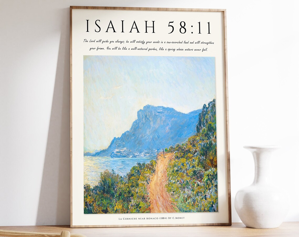 Bible Verse Poster, La Corniche Near Monaco