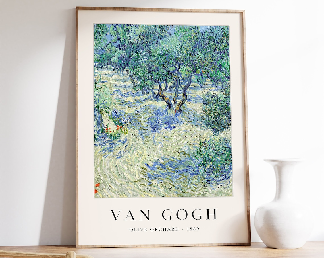 Van Gogh Olive Orchard Art Print, Nature Scenery