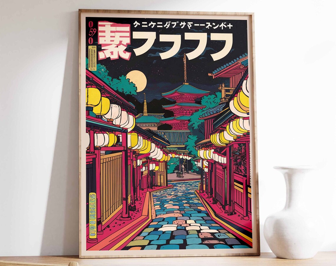 Retro Japanese Poster, Tokyo Travel Poster Art Print