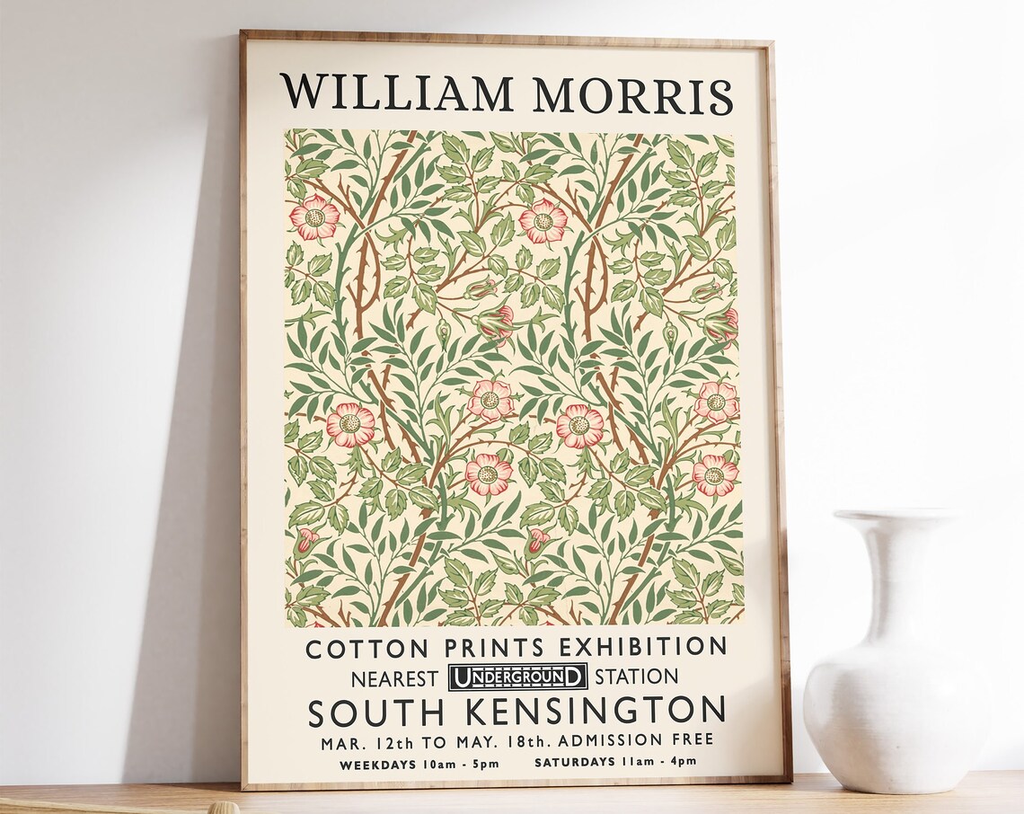 William Morris Vintage Exhibition Poster