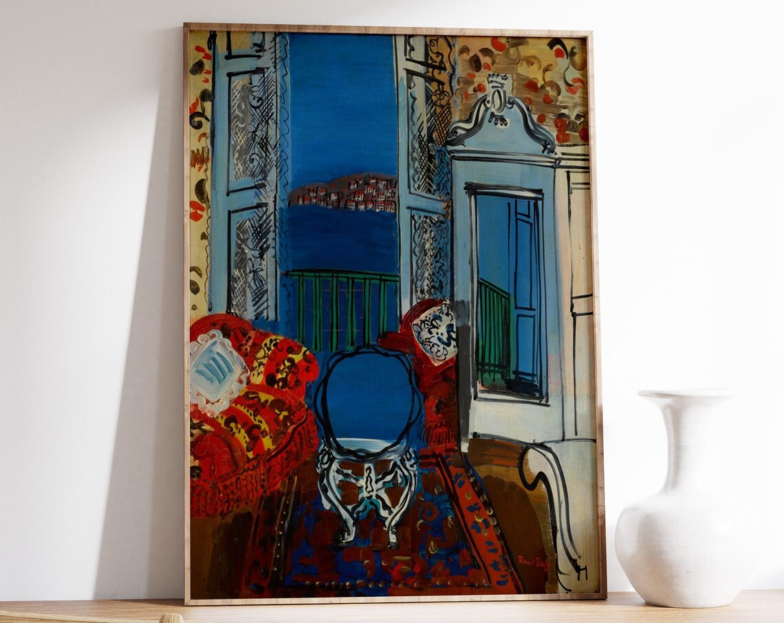 Raoul Dufy Nice Le Gueridon Fauvist Interior Seascape Poster