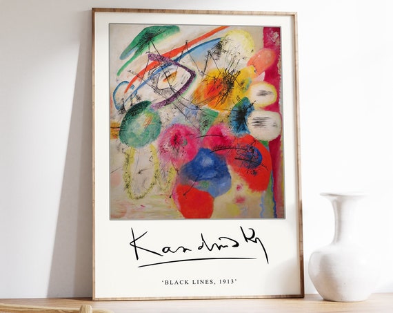 Kandinsky Black Lines Bauhaus Art Print