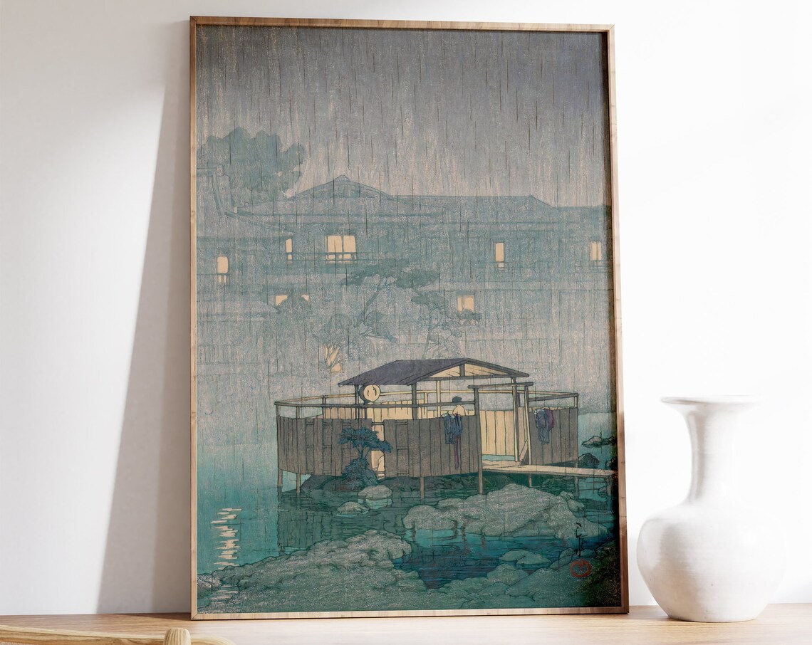 Hasui Kawase Evening Onsen Japanese Travel Poster