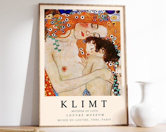 Gustav Klimt Mother Of Love Art Print, Art Nouveau