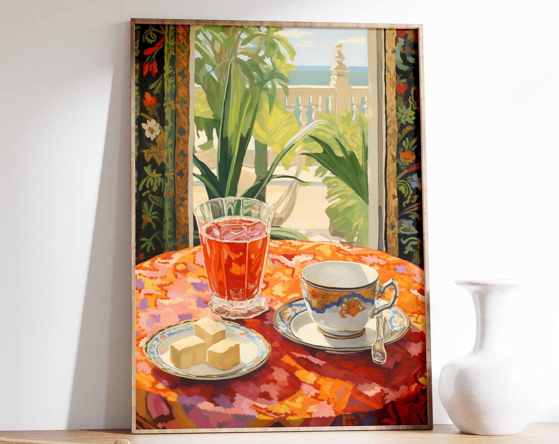 Arabic Coffee Print, Vintage Syrian Food Poster