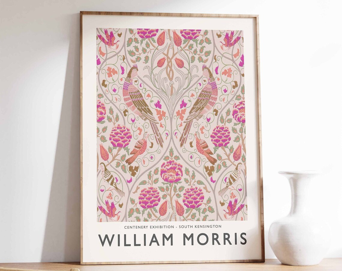 William Morris Animal and Floral Exhibition Poster
