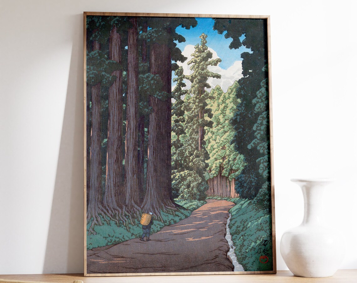 Hasui Kawase Trees Japanese Art Travel Poster