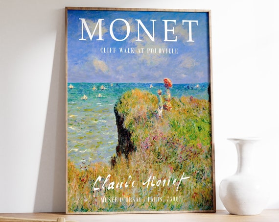 Cliff Walk at Pourville Monet Exhibition Poster