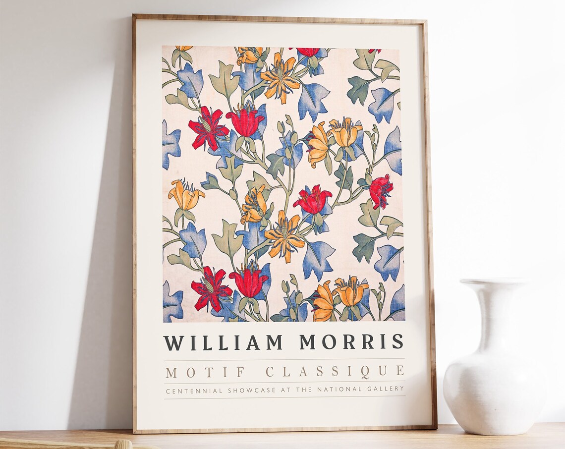 William Morris Motif Classique Botanical Floral Gallery Print